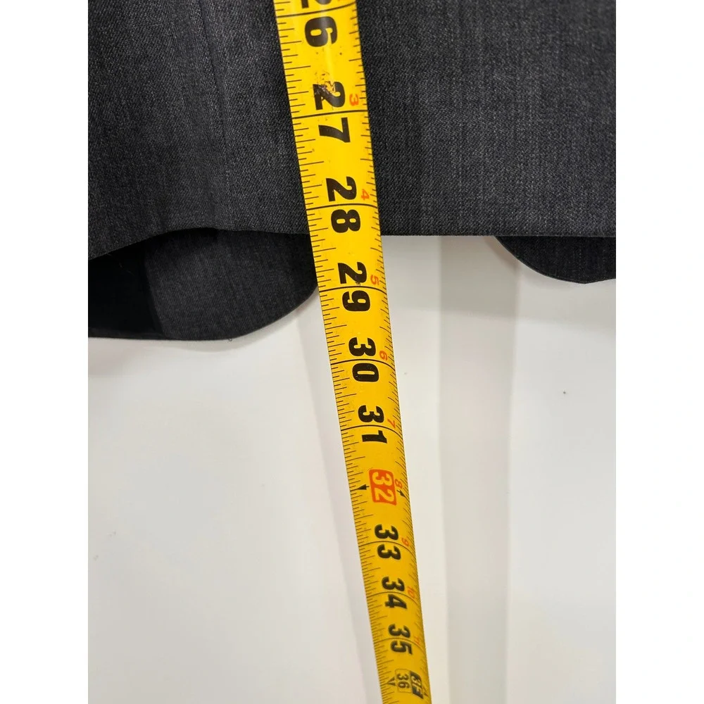 Banana Republic Basic Tailored 100% Wool Blazer 40S Dark Charcoal Corporate